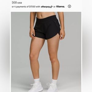 Tracker Low-Rise Lined Short 4" Black Size 6